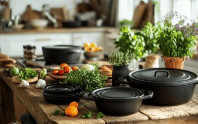5 accessoires de cuisine professionnels indispensables : Cocotte en fonte Paul Bocuse, Cocotte Vision, Romertopf et Berghoff